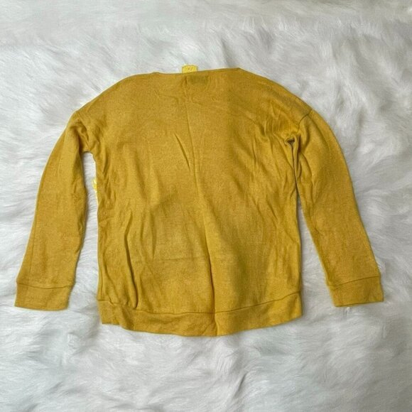 Rumi + Ryder Brushed Pocket Top Sweater Mustard Girls Small 6-7 NWT - Picture 2 of 3